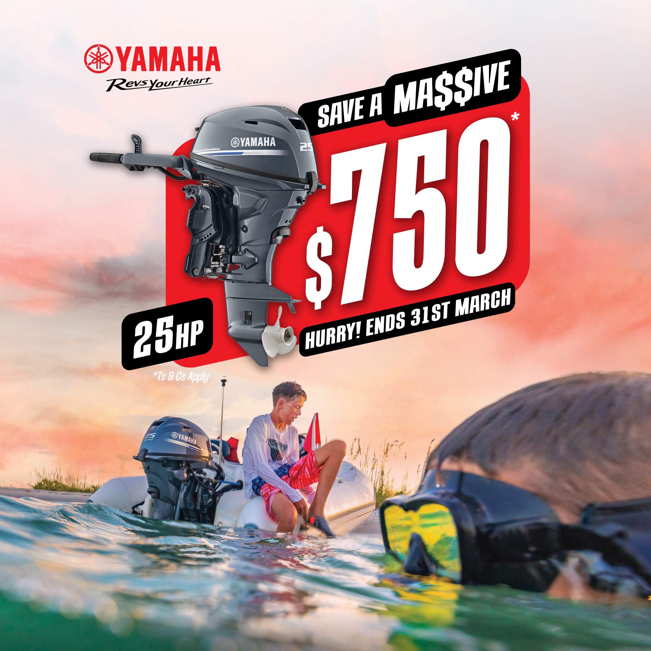 yamaha f25HP sale banner